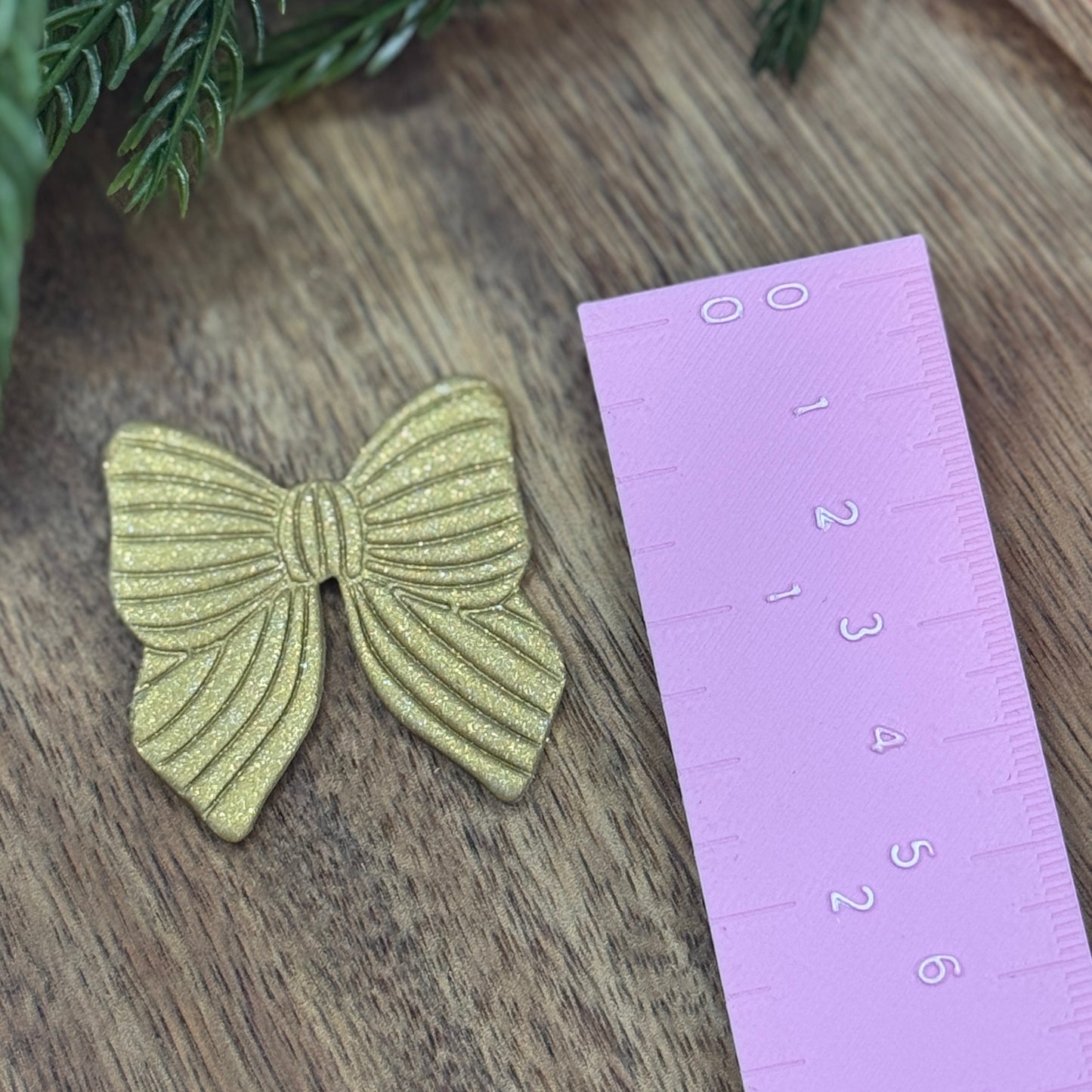Christmas bow polymer clay cutter