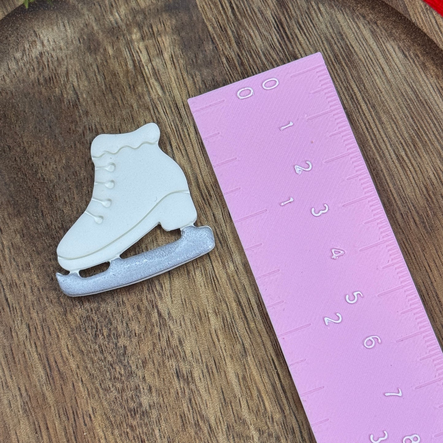Christmas set of 2 ice skates polymer clay cutter