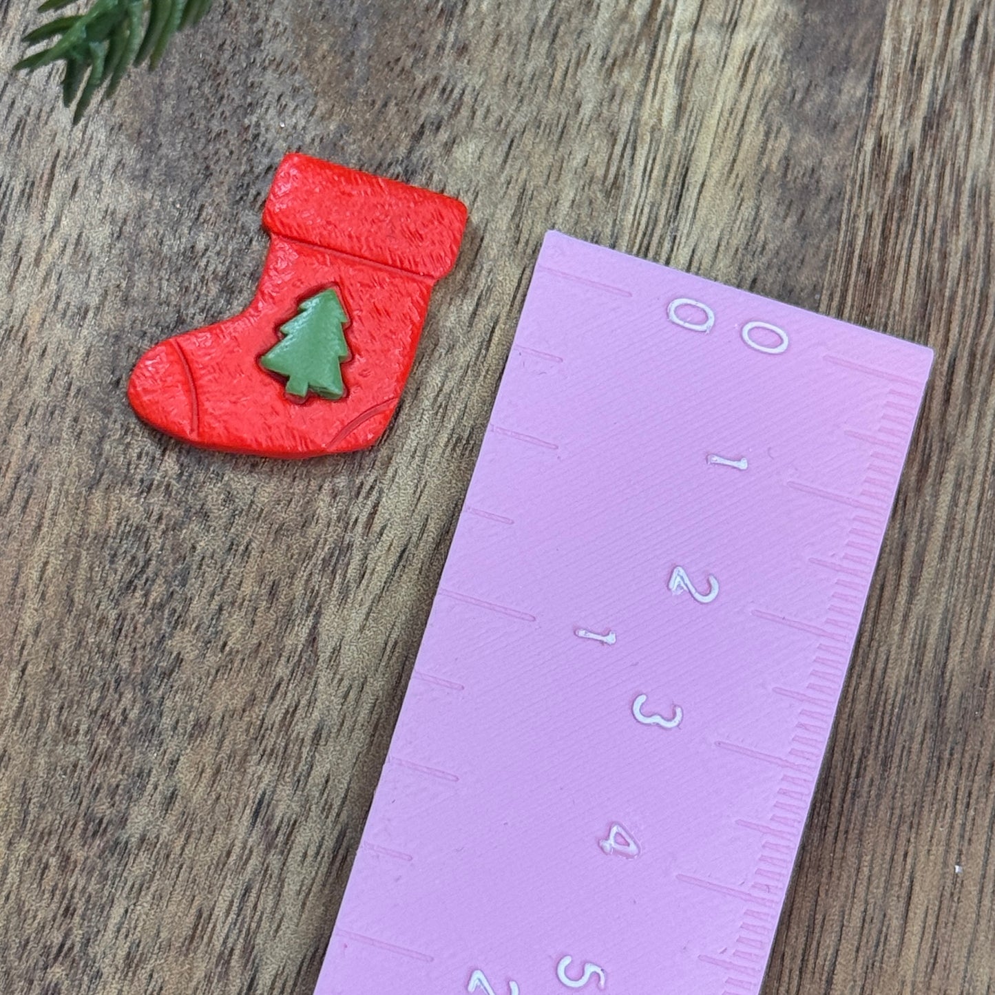 Christmas stocking studs polymer clay cutter
