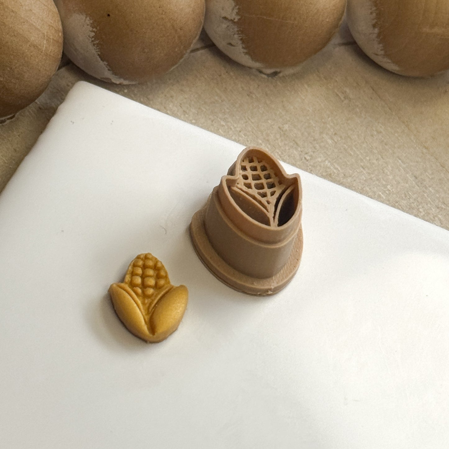 Corn on the Cobb Polymer Clay Stud Cutter