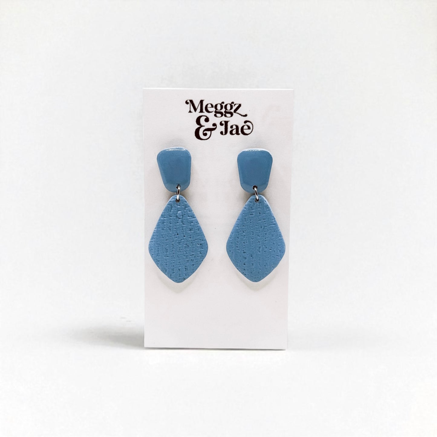 “Chloe” Denim style diamond dangles