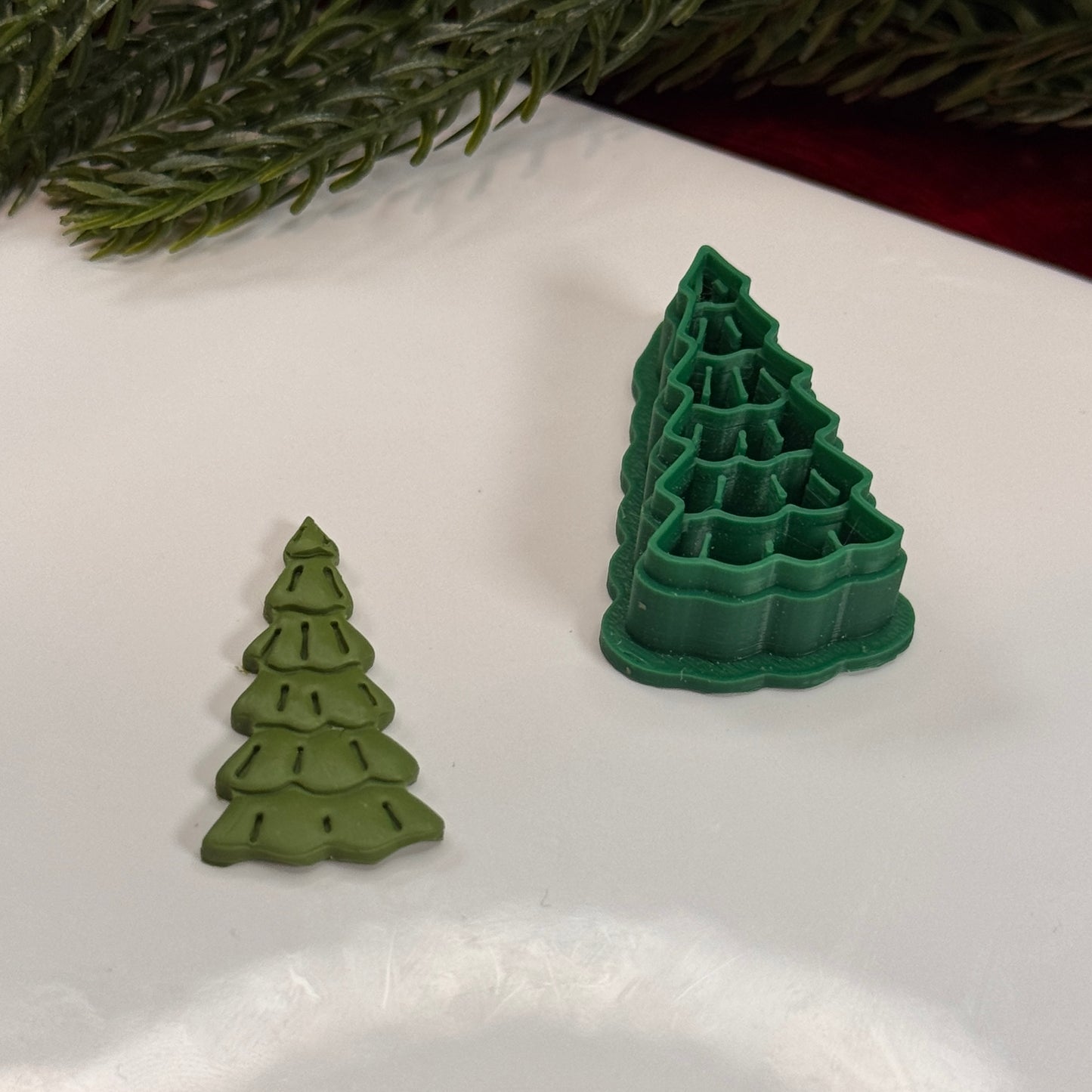 Christmas pine tree polymer clay cutter