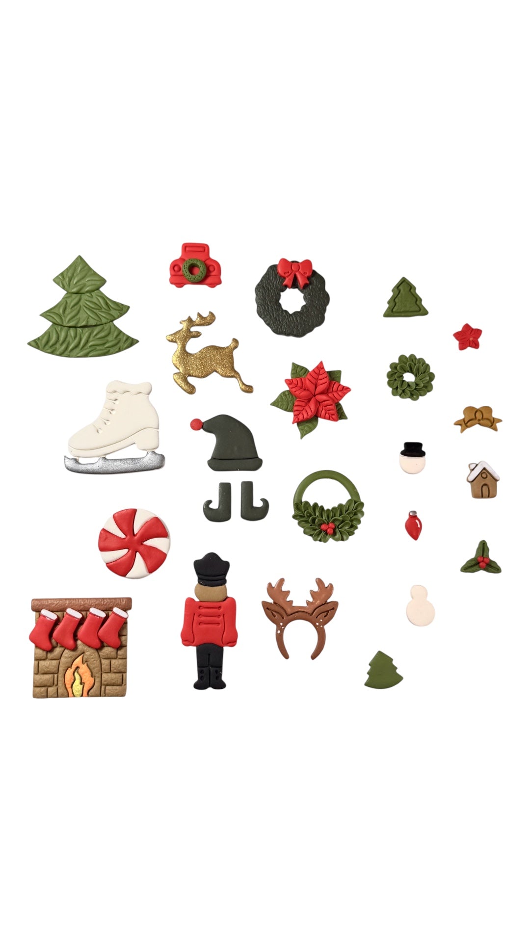 Christmas set of 22 styles stud and dangle pack polymer clay cutters