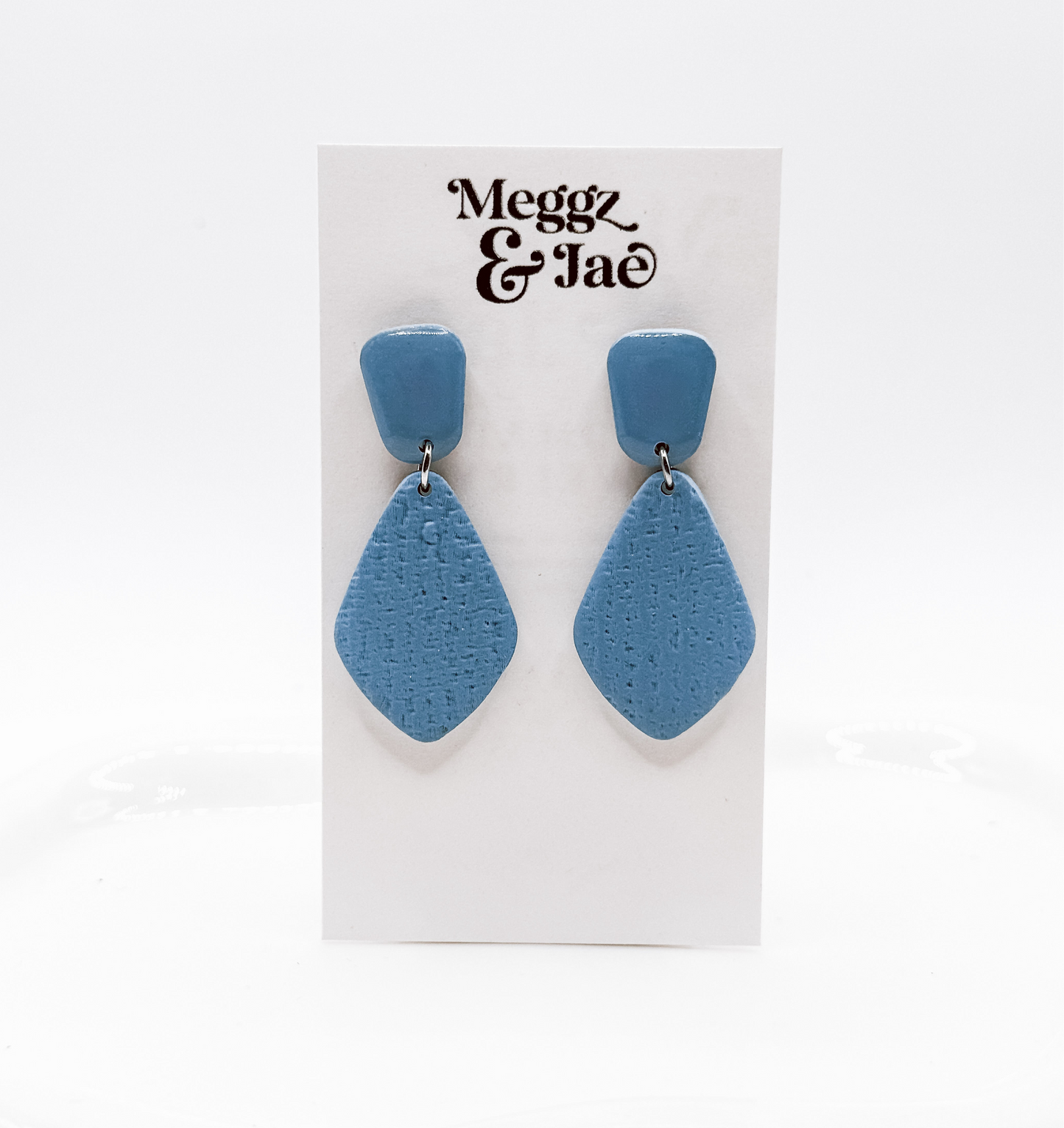 “Chloe” Denim style diamond dangles