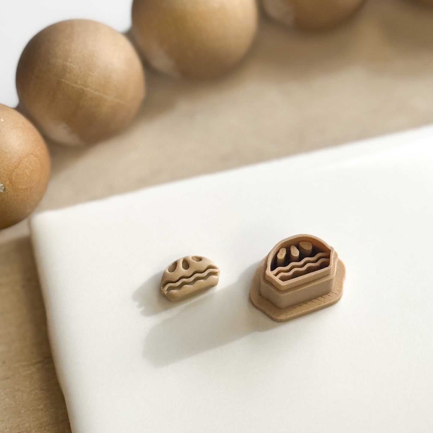 Pumpkin Pie Stud Polymer Clay Earrings