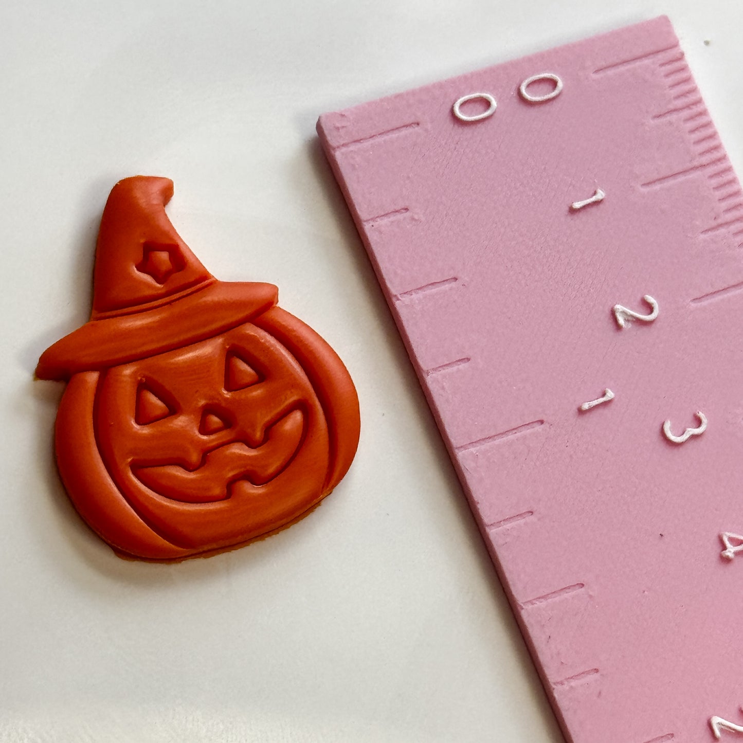 Pumpkin with Witch Hat and Star Polymer Clay Cutter