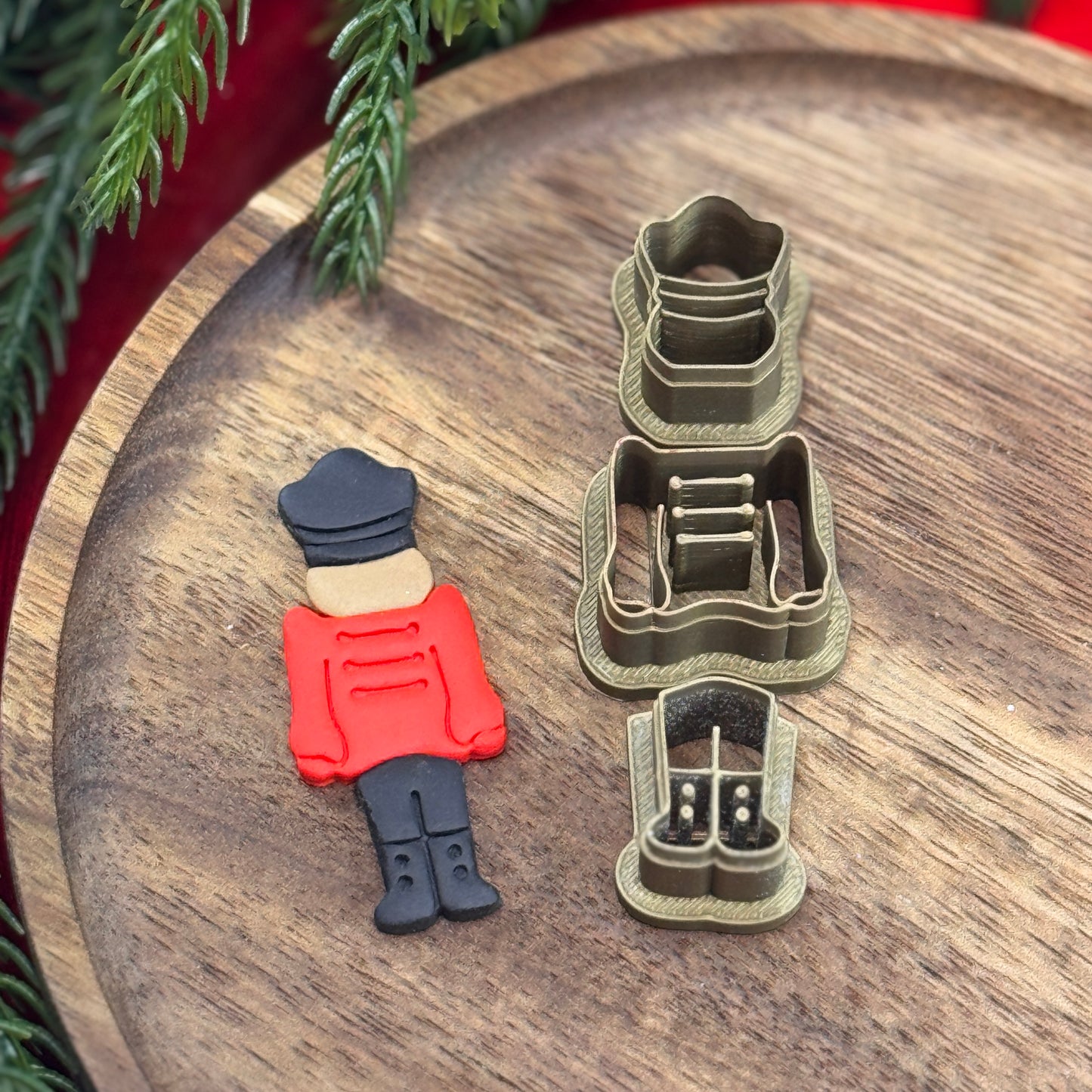 Christmas set of 3 nutcracker polymer clay cutter