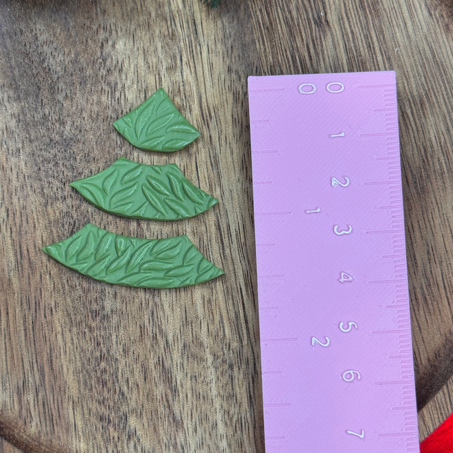 Christmas 3 piece tree polymer clay cutter