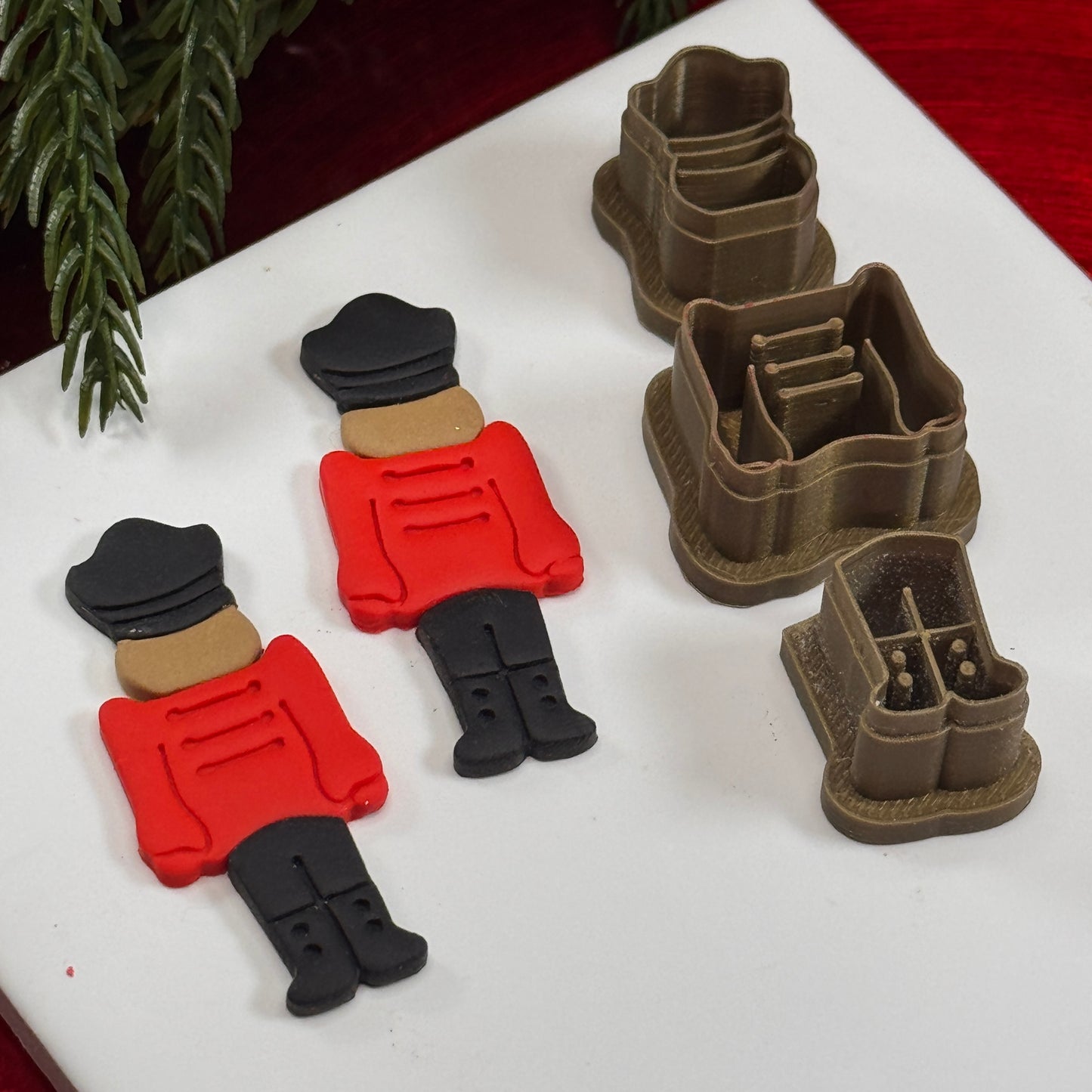 Christmas set of 3 nutcracker polymer clay cutter