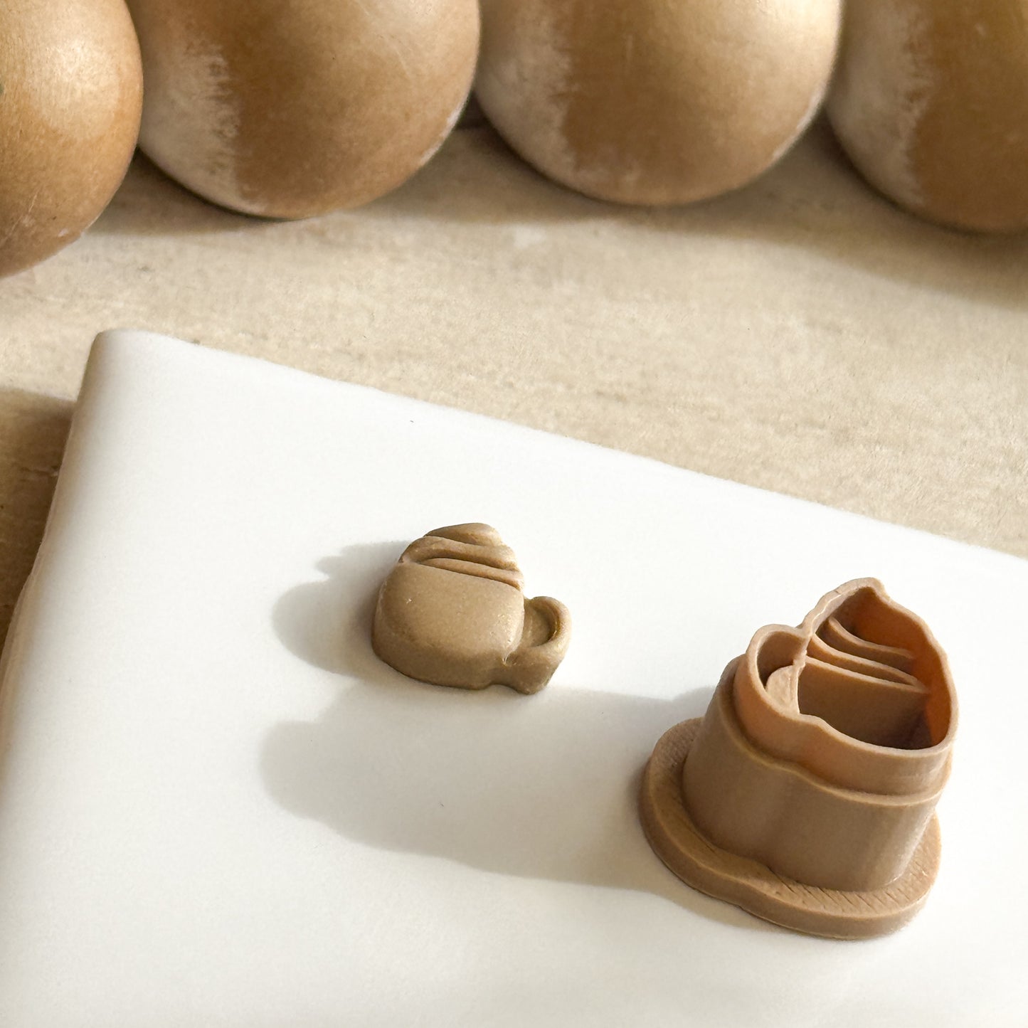 Coffee Mug With Cream Stud Polymer Clay Cutter (set of 2)