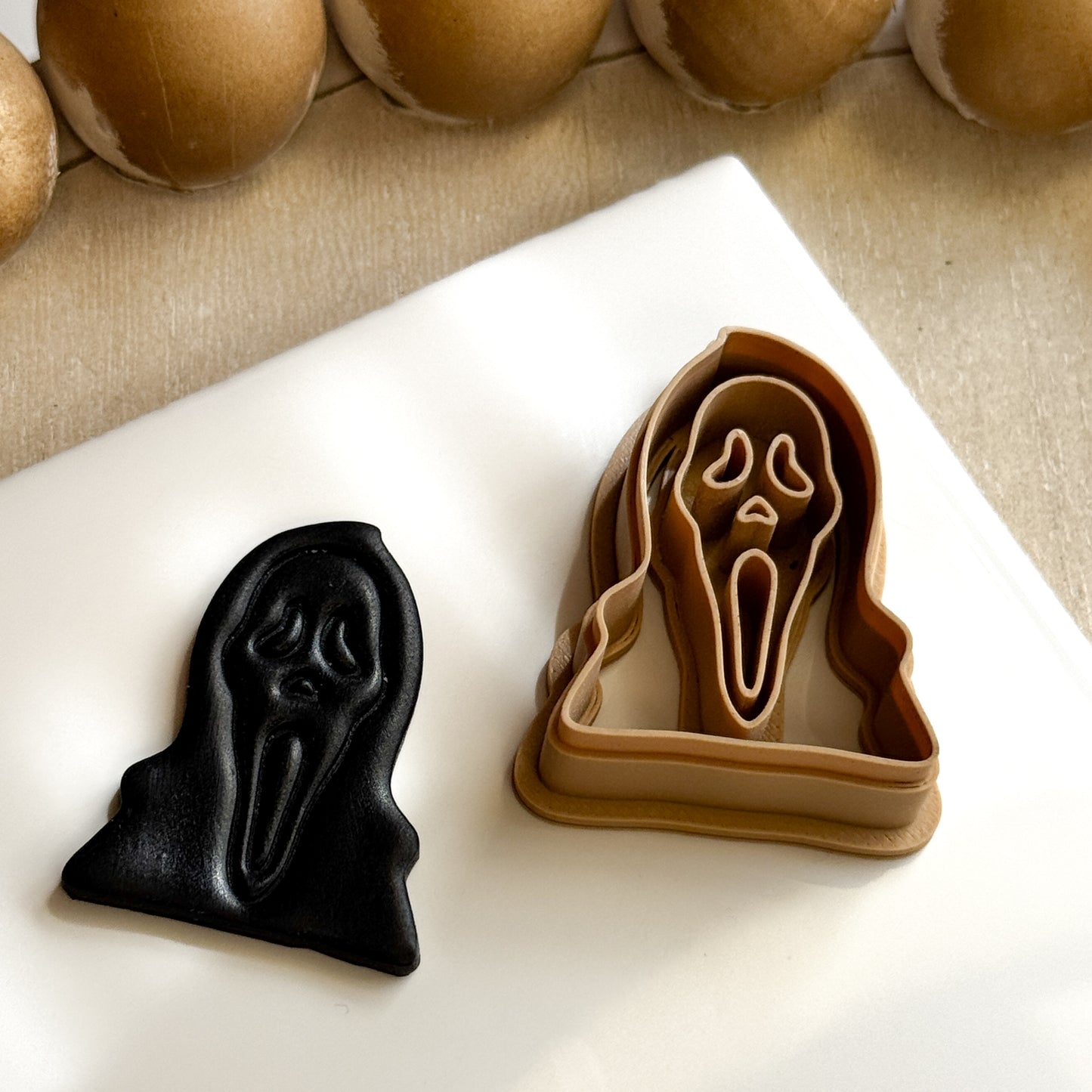 Ghost Face Scream Polymer Clay Cutter