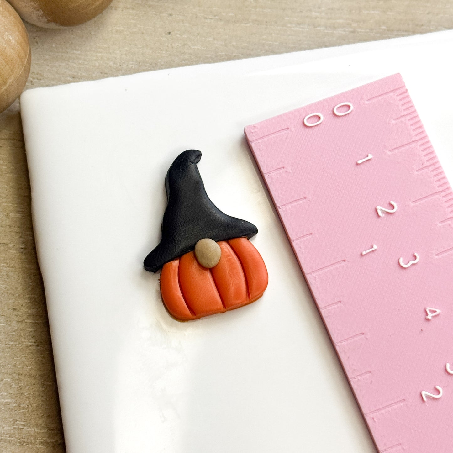 Halloween Pumpkin Gnome Polymer Clay Cutter