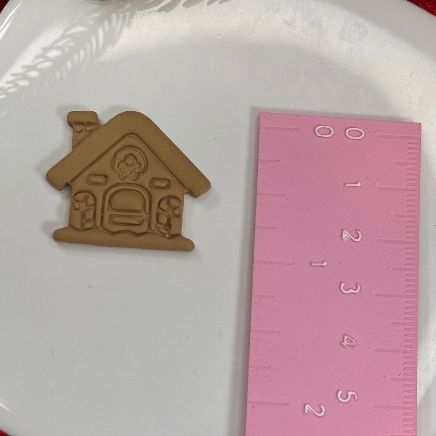 Christmas ginger bread house polymer clay cutter