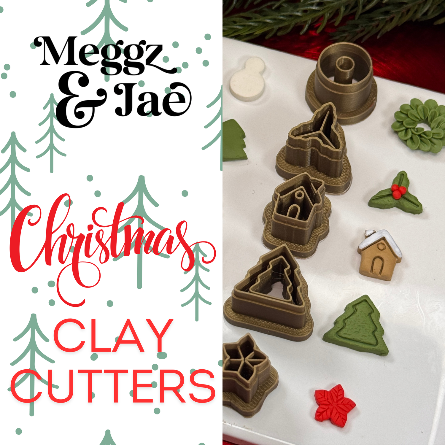 Christmas Polymer Clay Cutters