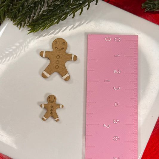 Christmas gingerbread stud dangle polymer clay cutter