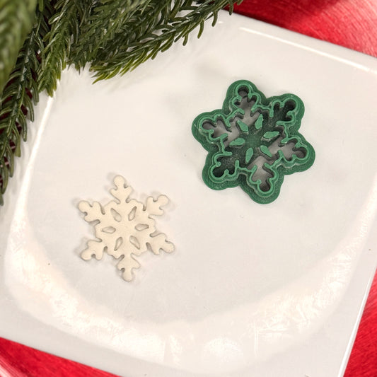Christmas snowflake polymer clay cutter