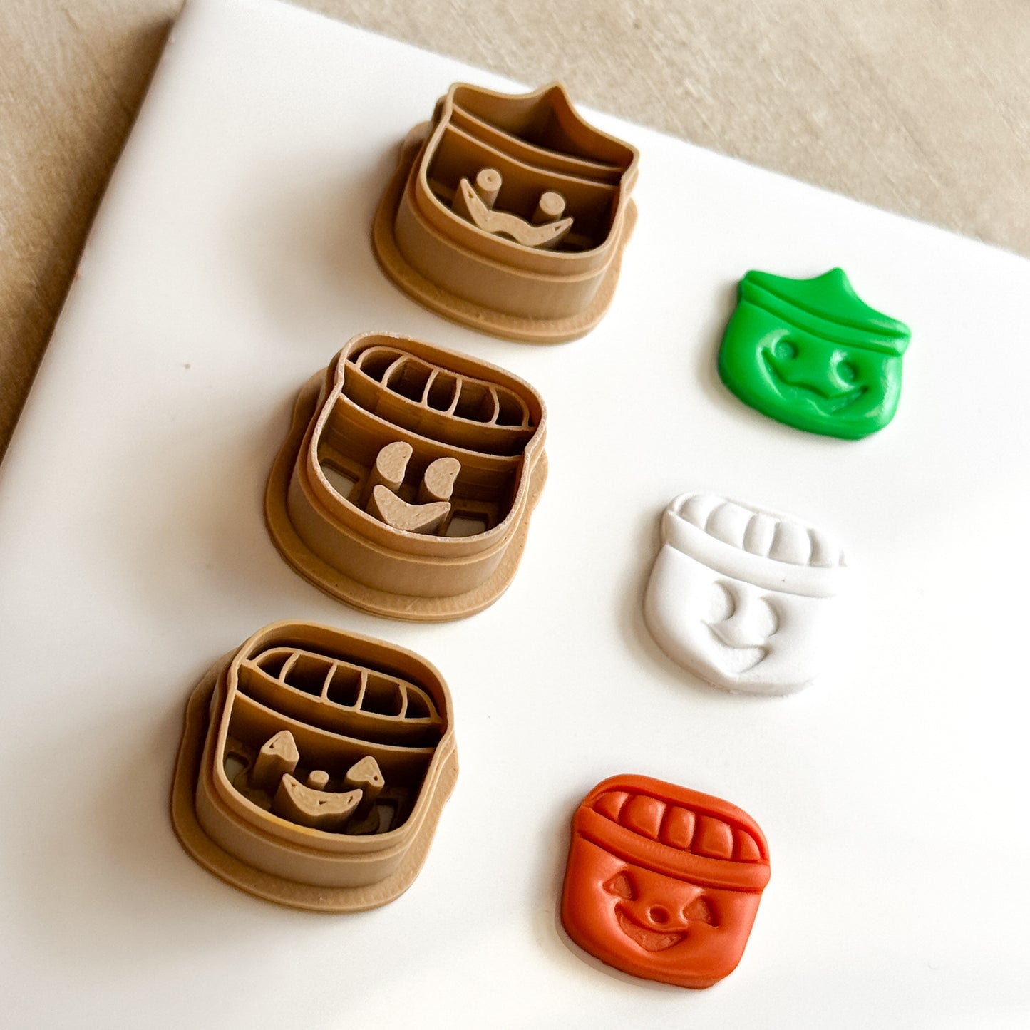 Boo Buckets Halloween Polymer clay Cutters (set of 3)