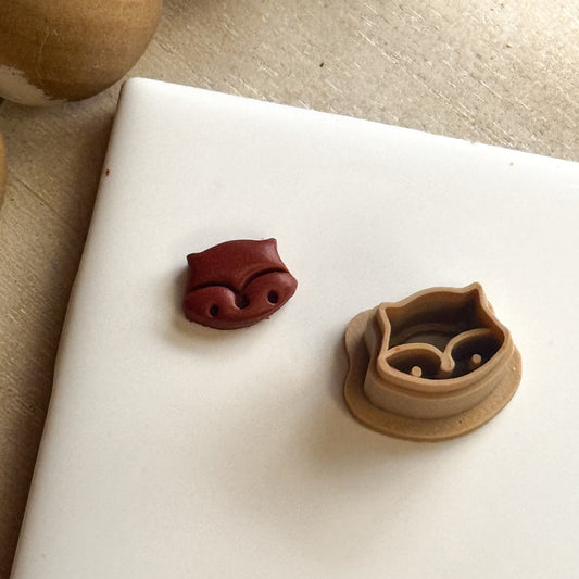 Little Fox Face Head Polymer Clay Stud Cutter