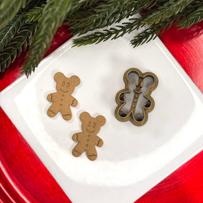 Christmas ginger bread magical mouse polymer clay cutter