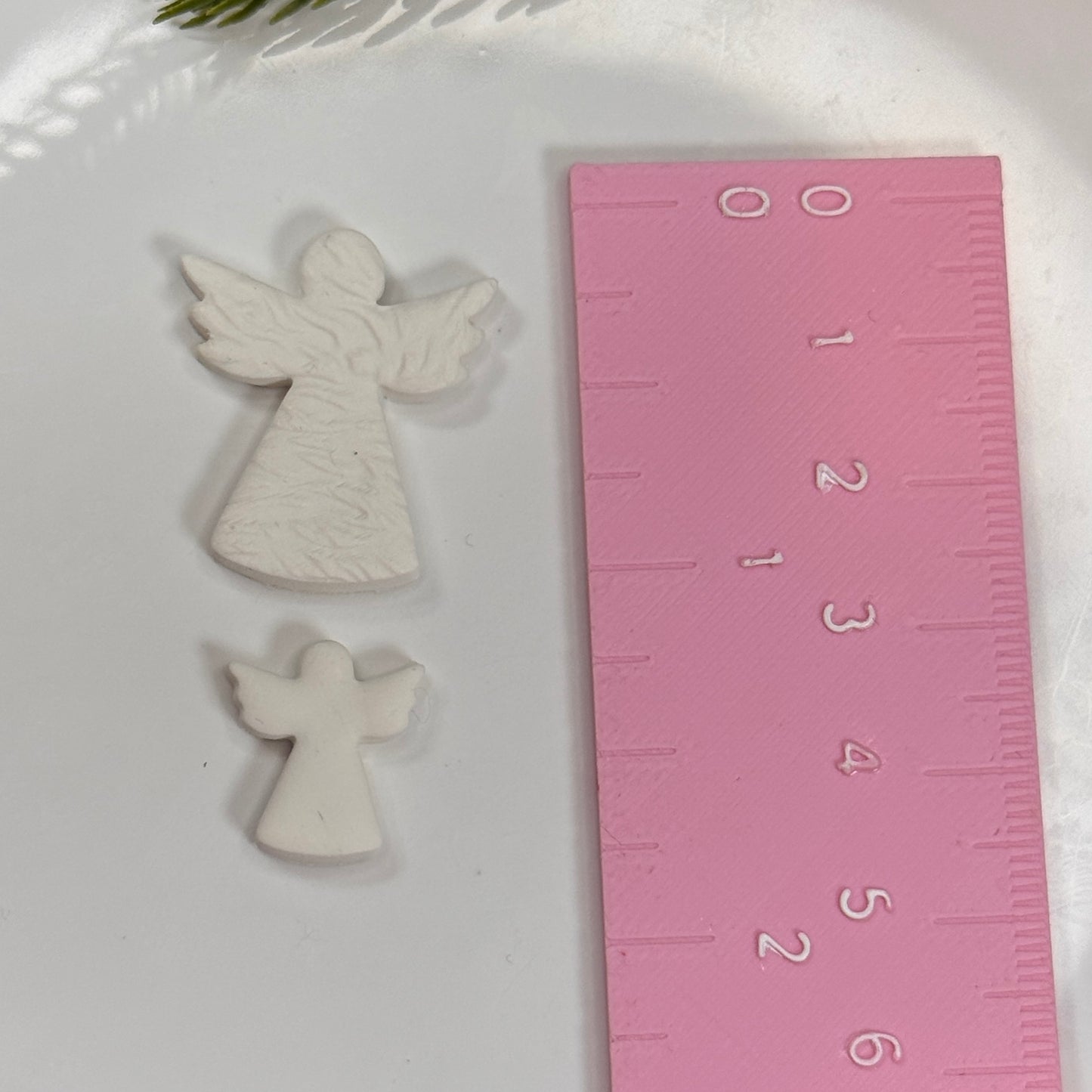 Christmas Angel stud dangle polymer clay cutter