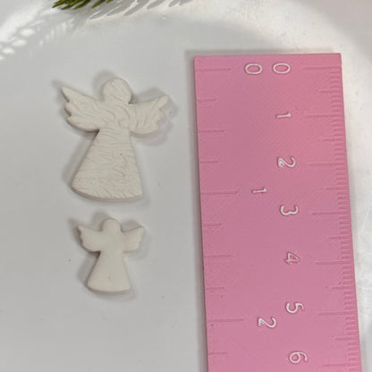 Christmas Angel stud dangle polymer clay cutter