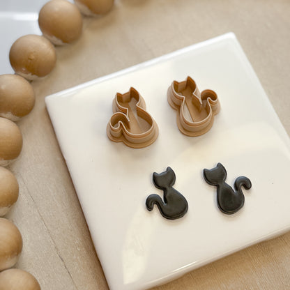 Cat With Tail Polymer Clay Cutter