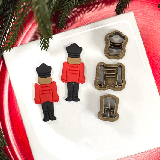 Christmas set of 3 nutcracker polymer clay cutter