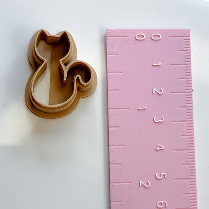 Cat With Tail Polymer Clay Cutter