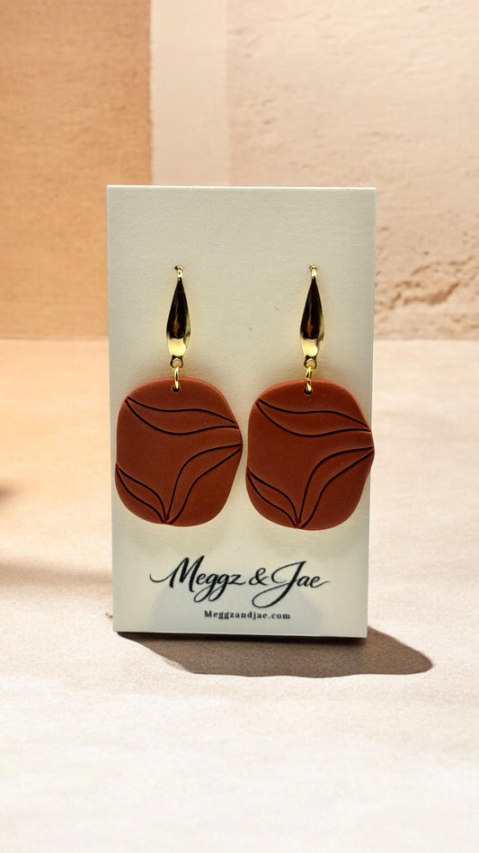 Minimalist Clay Statement Earrings Handmade Polymer Clay Lightweight Dangle Earrings Meggz and Jae