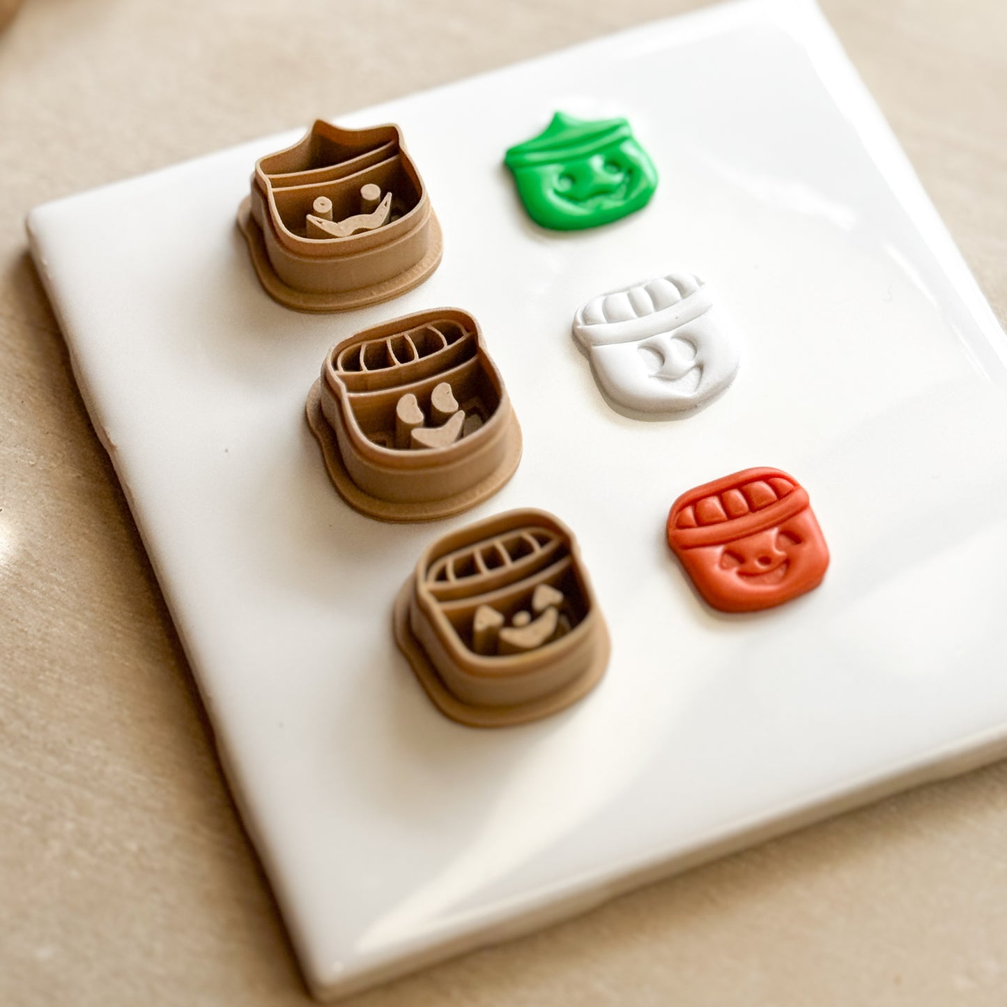 Boo Buckets Halloween Polymer clay Cutters (set of 3)