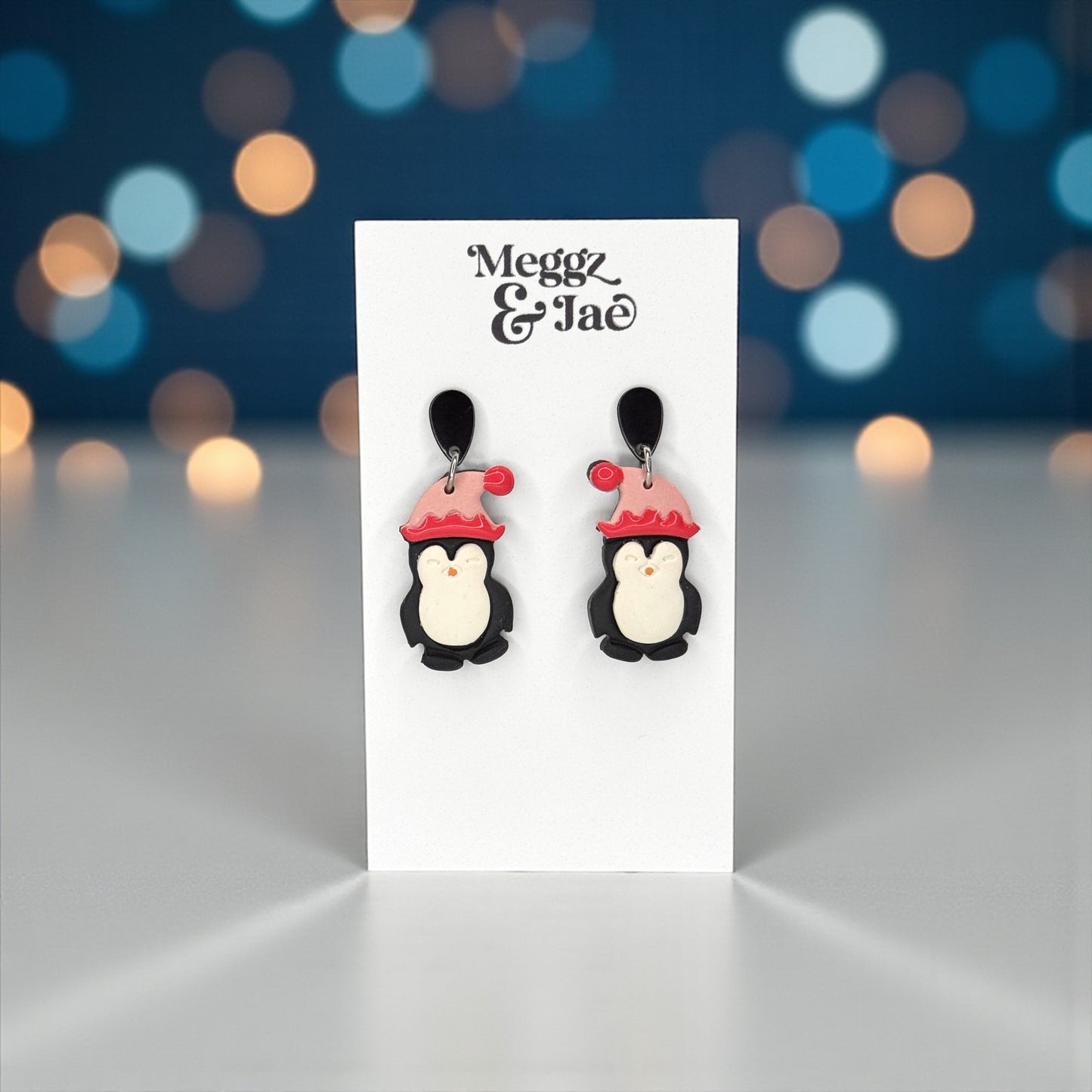 (Copy) Pink Snowman Polymer Clay Earrings