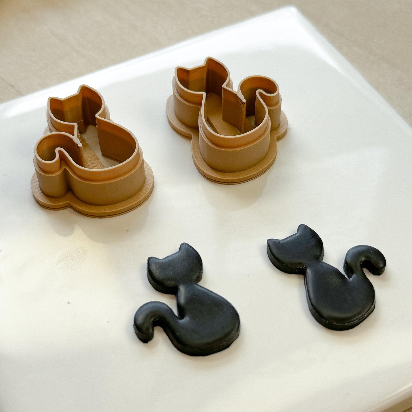 Cat With Tail Polymer Clay Cutter