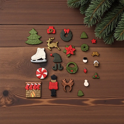 Christmas set of 22 styles stud and dangle pack polymer clay cutters