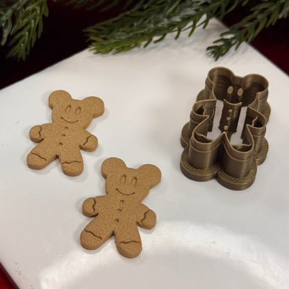 Christmas ginger bread magical mouse polymer clay cutter
