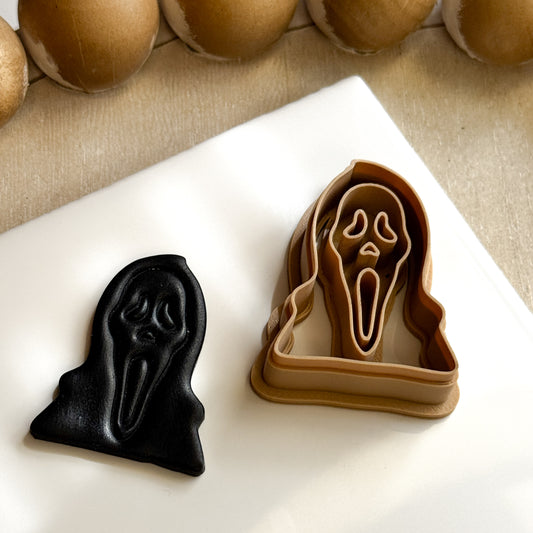 Ghost Face Scream Polymer Clay Cutter
