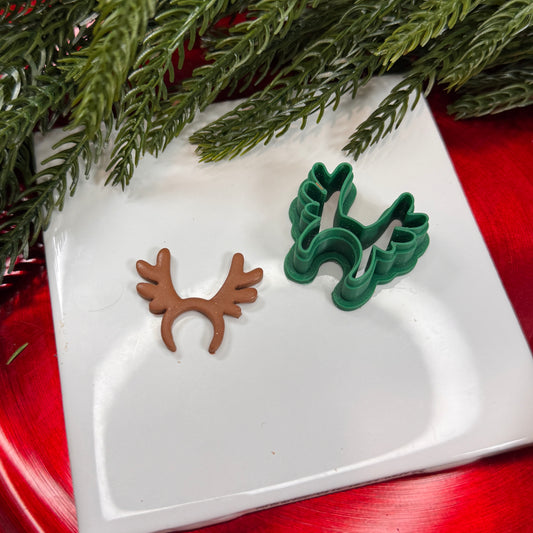 Christmas antler reindeer headband polymer clay cutter