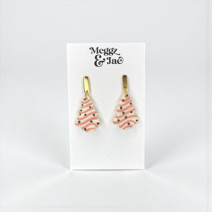 Christmas Tree Cake Polymer Clay Earrings