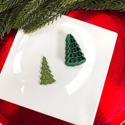 Christmas pine tree polymer clay cutter