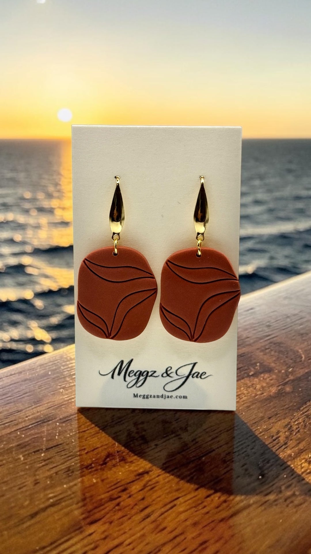 Minimalist Clay Statement Earrings Handmade Polymer Clay Lightweight Dangle Earrings Meggz and Jae